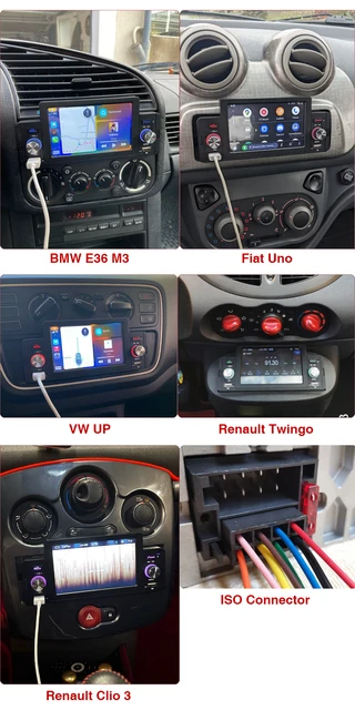 1 Din 5 CarPlay Radio Car Stereo Bluetooth MP5 Player Android-Auto Hands  Free A2DP USB FM Receiver Audio System Head Unit F160C