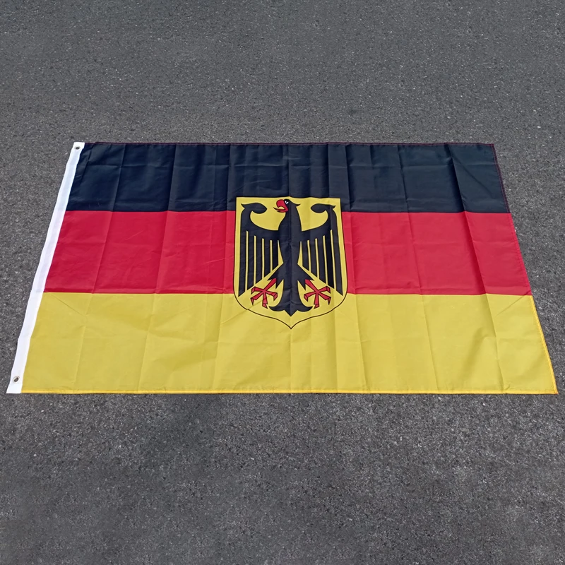 Germany National Emblem Flag double penetration polyester hanging Germany National Emblem banner Aerlxemrbrae 90X150cm