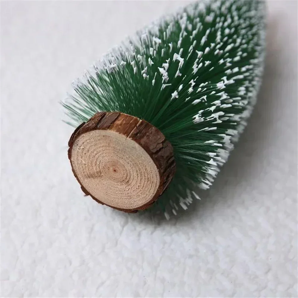 Christmas Tree Ornaments Mini Christmas Tree Creative Mini Christmas Tree Artificial Snow Simulation Frost Pine Tree Desktop Decorative Supply Christmas Ornaments Decoration