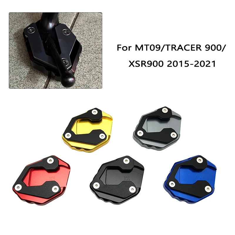 

MT09 Kickstand Foot Side Stand Extension Pad Support Plate Enlarge Fit For YAMAHA MT-09 Tracer 900 XSR 900 2014-2022 2020 2021