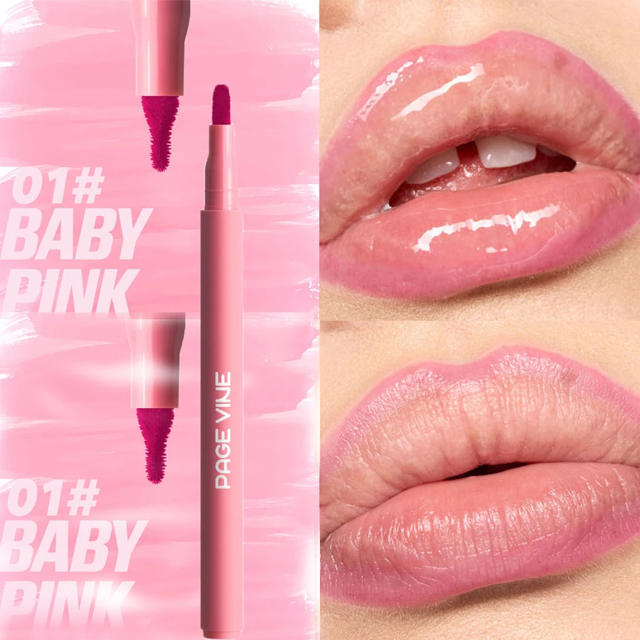 Velvet Lip Liner Pencil Nude Matte Waterproof Non-stick Cup Cherry Red Lip Contour Pen Makeup For Woman