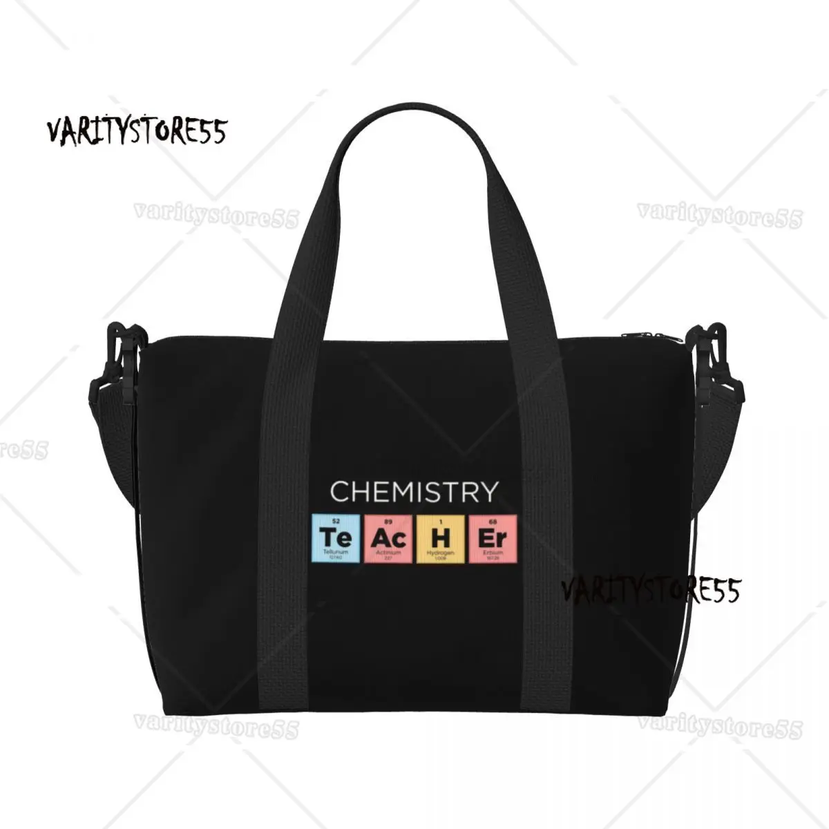 Chemistry Teacher Periodic Table Groceries Tote Shopping Bags Women Big Capacity Science Lab Tech Gym Beach Travel Bags