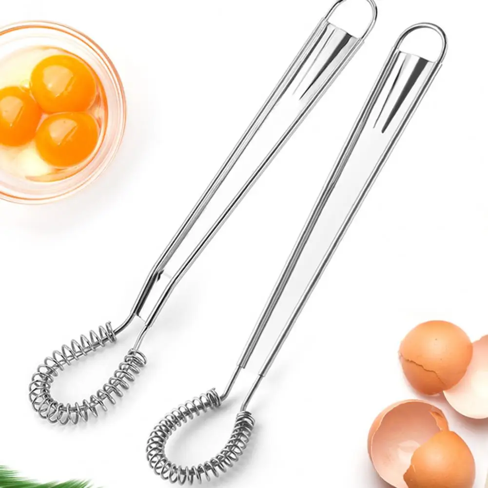 Egg Mixer Sturdy Good Elasticity Stainless Steel Hand Held Spring Whisk Kitchen Stainless Steel Egg Beater