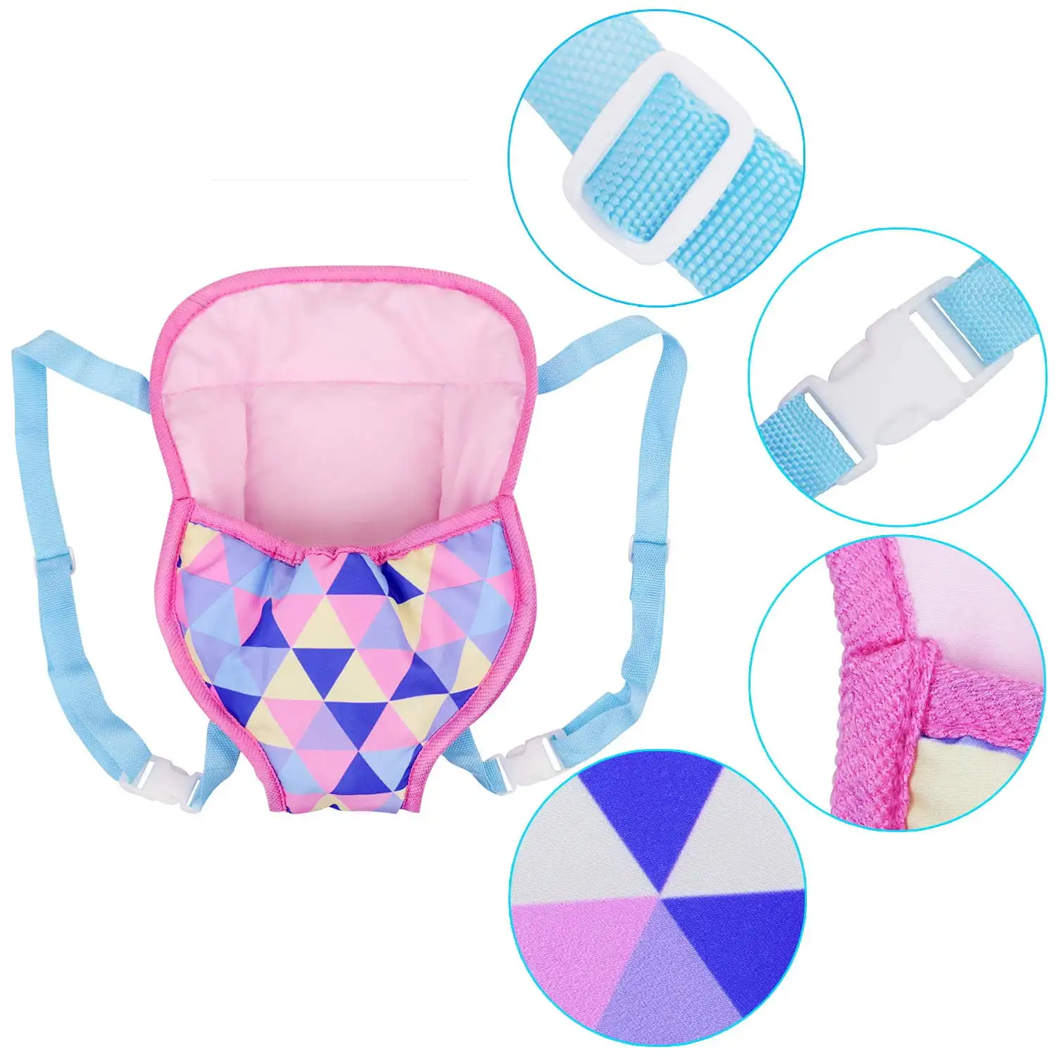Doll Accessories Baby Doll Carrier Toys Baby Dolls Backpack for 12-18 Inch Doll Carrier Bag Pretend Play Gift for Girls - 3
