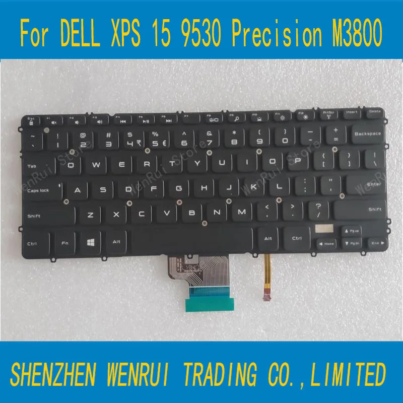 

NEW For DELL XPS 15 9530 Precision M3800 9530B US Keyboard Backlit WHYH8 0HYYWM NO Frame