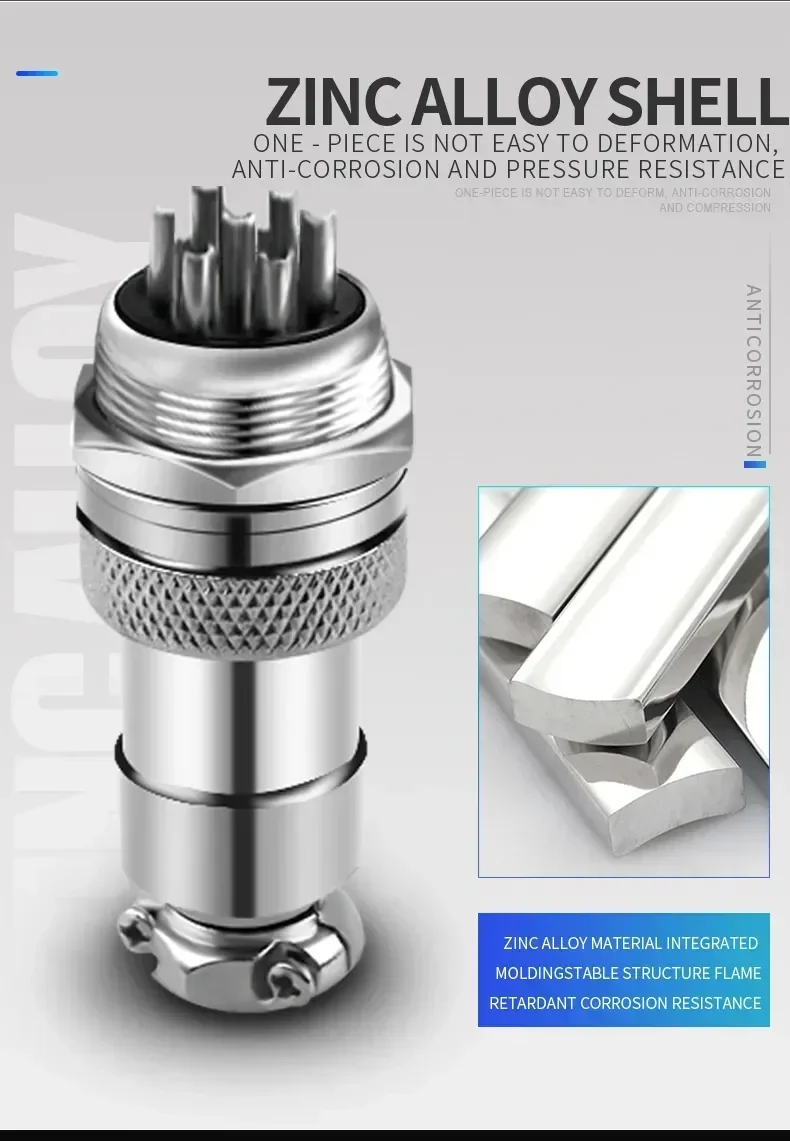 5/10/20Set GX12 GX16 GX20 2 3 4 5 6 7 8 9 10 12 14 15 Pin Male&Female Docking Aviator Aviation Plug Socket Circular Connector