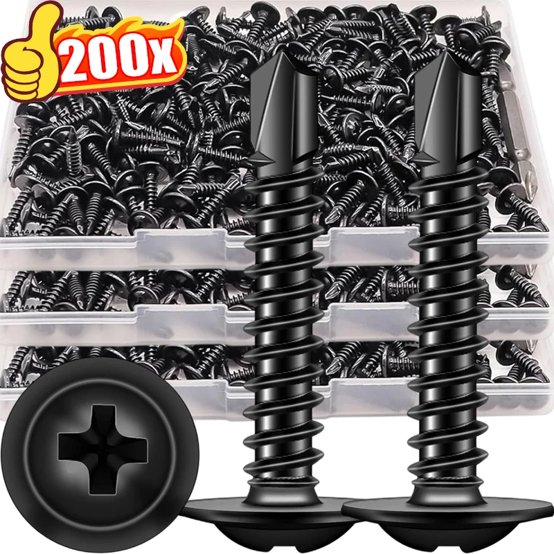 Stainless Steel Self-Tapping Screws Phillips Truss Head Countersunk Self-Drilling High Strength Screw Fastener