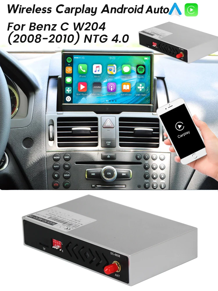 NaviFly OEM ȭ ׷̵  ī÷ ̽ ڽ, ޸  C Ŭ W204 2008-2010, ȵ̵ ڵ ̷ ũ ø