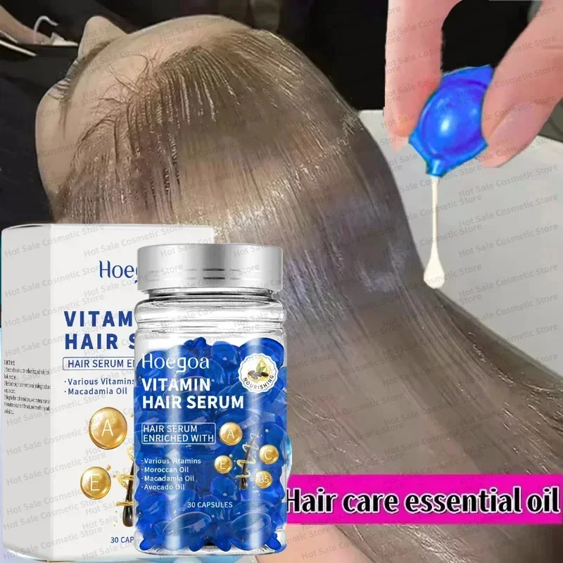 Magic Hair Vitamin Capsule Keratin Oil Fast Restore Hair Soft Smooth Shiny Deep Moisturizer Frizzy Dry Scalp Care Products hair vitamin capsule