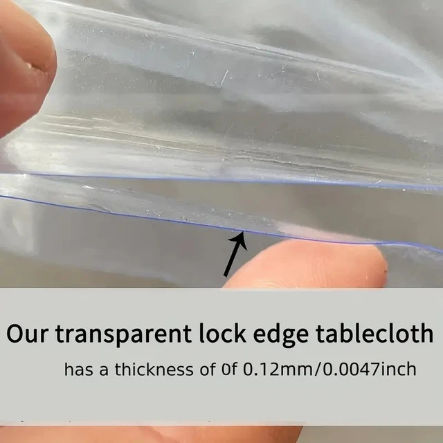 Nappe ronde transparente en plastique, manchon de protection, nappe PEVA imperméable et résistante à l'huile 4
