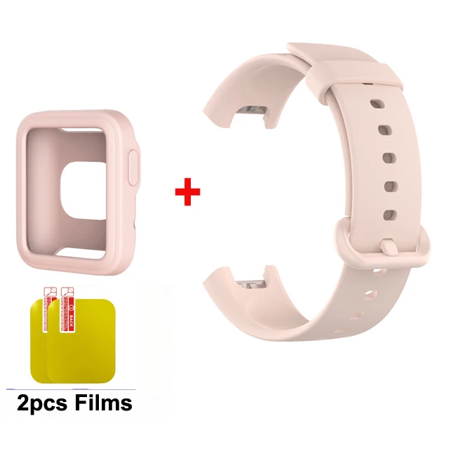 Silicone Smartwatch Band with Protective Case Cover - Durable, Comfortable Strap Accessory