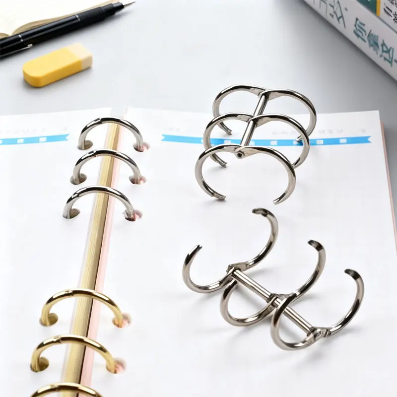 20개입 3링 앨범 스크랩북 클립 금속 루즈 리프 북 바인더 캘린더 서클 노트 문구류 책상 사무용품 액세서리