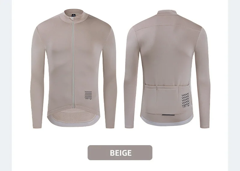 YKYWBIKE Winter-Radtrikot für Herren, Thermo-Fleece Fahrradbekleidung, MTB Langarm Warme Rennrad-Jacke, Outdoor-Fahrradoberteil – Detail 14