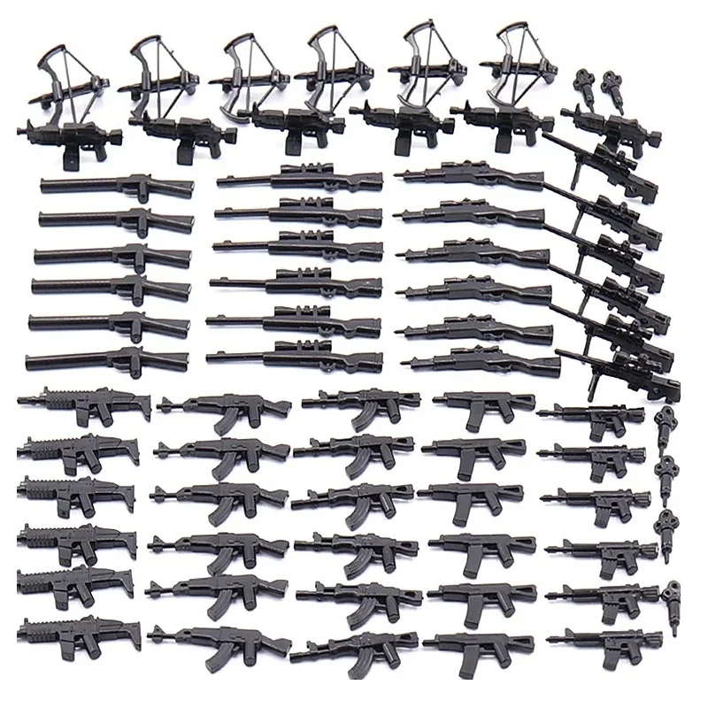 Military Weapon Special Forces Soldier Gun MOC Building Blocks Army Accessory Modern SWAT Mini Parts Brick Figures Toys Juguetes 2