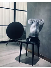 

GY Italian Roman Column Dining Chair Retro High Back French Study Chair Light Luxury Modern High-End Exquisite Chair