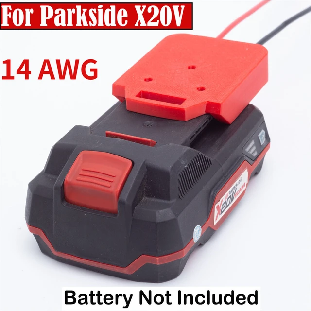 Batterieadapter Für Parkside X 20V - Mit 31,8cm Kabel & Sicherung