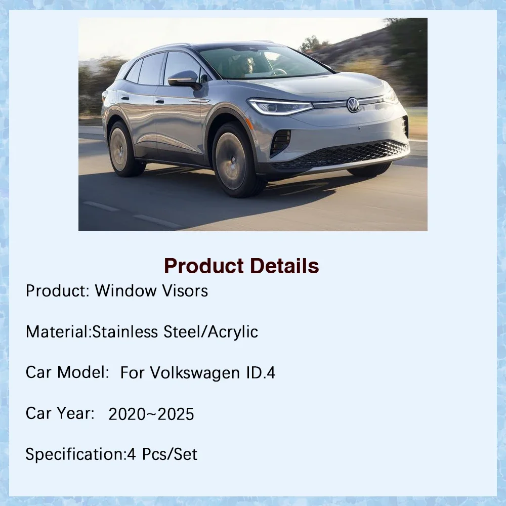 YNNBJX 4-tlg Sonnenblenden Set Für VW ID.4 SUV 2020-2022 - Magnetisch
