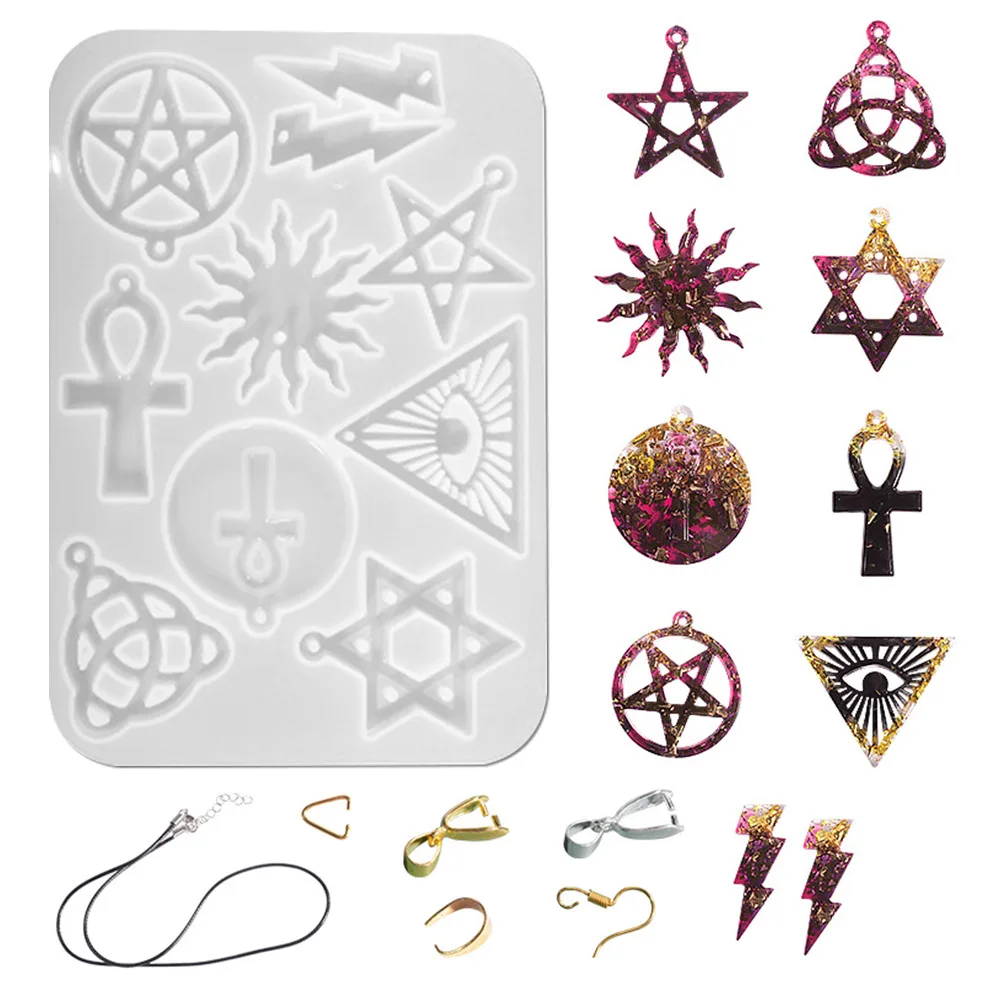 

Jewelry Resin Art Supplies Full Sets Necklace Crystal Epoxy Mold DIY Transparent Epoxy Resin Silicone Molds Crafts Liquidation