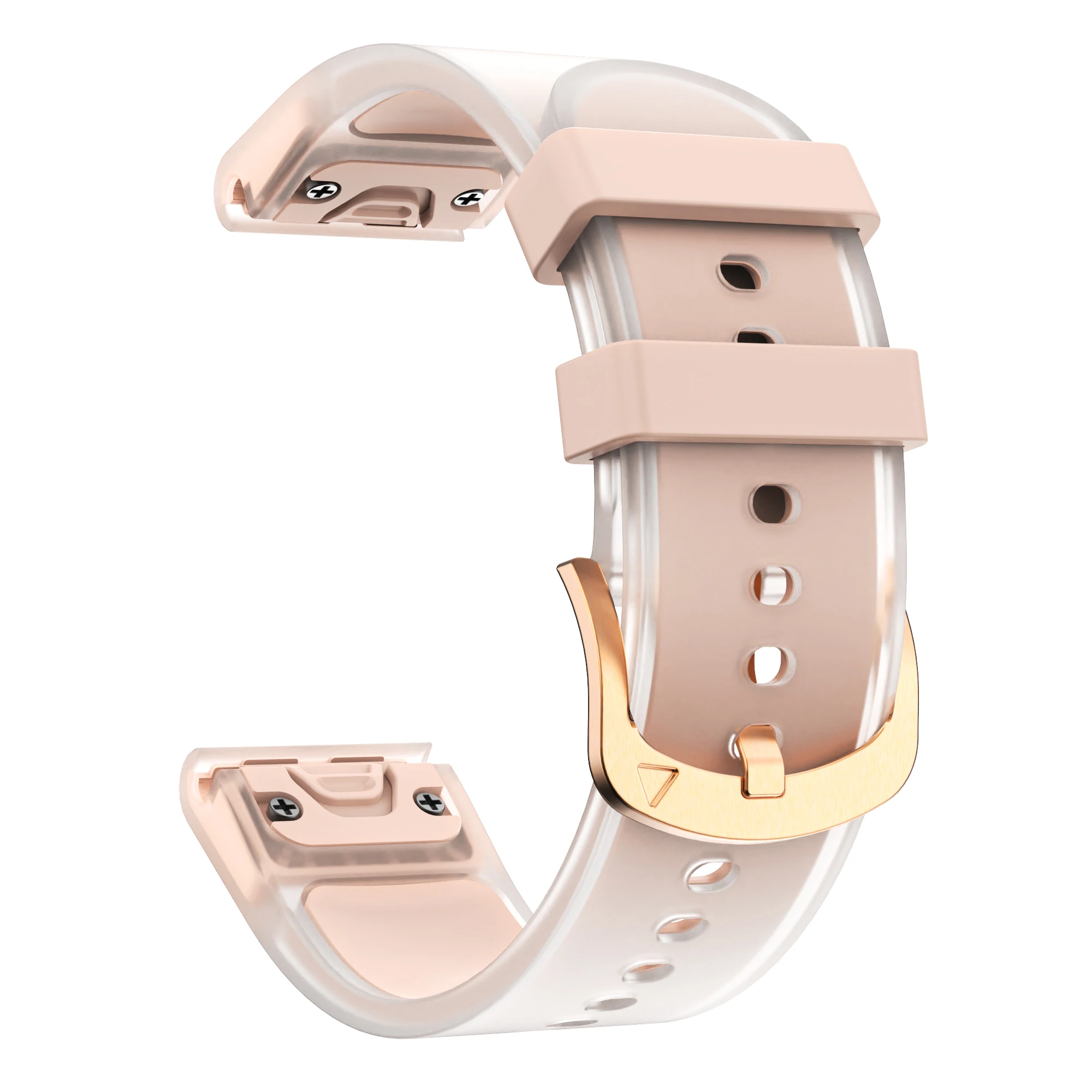 Quick Release Clear Glacier Silicone Watch Band - 20mm Strap