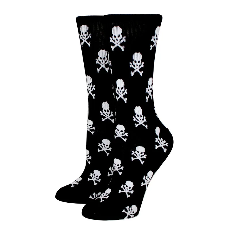 New Casual Women Socks Halloween Socks creative Cosplay Long Socks Bone web Men Socks Black/White Socks Couple socks Size 37-44