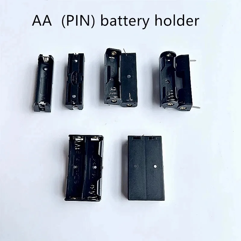 

10-20PCS AA Battery Box AA Battery Holder With Pins PCB Pin Type Battery Holder Can Be Soldered Suitable For AA Battery 1/2 Slot