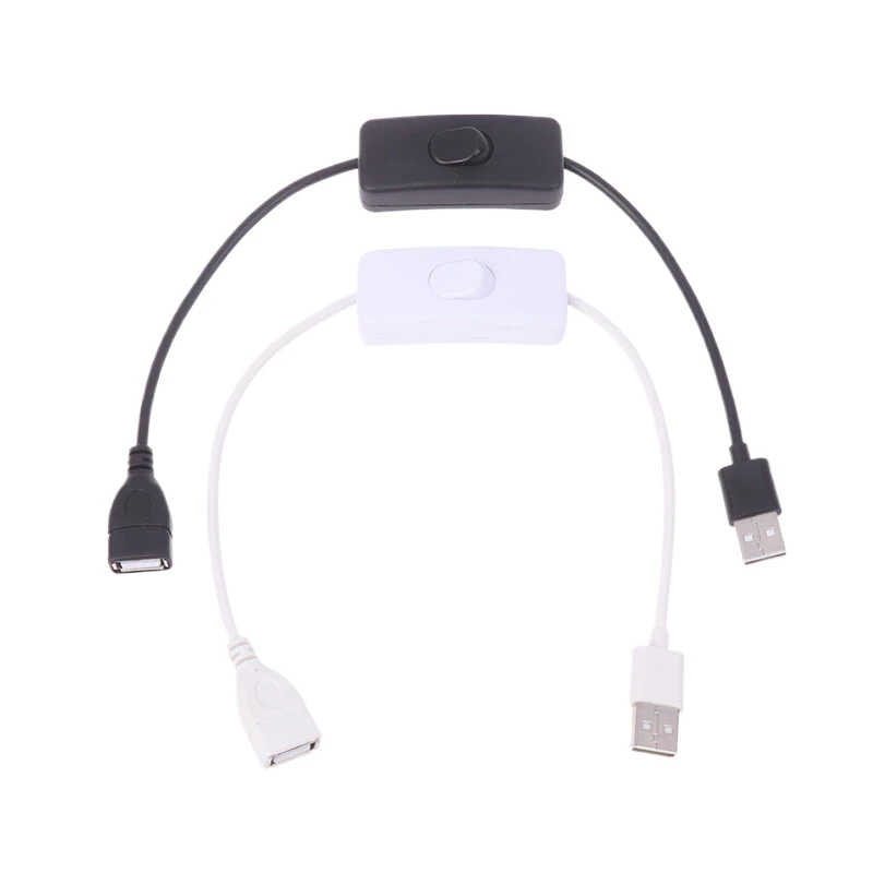 1pc USB Switch Extension Cable Support Data Transmit And Power Supply With On/Off Power Switch For LED Strips, USB Devices