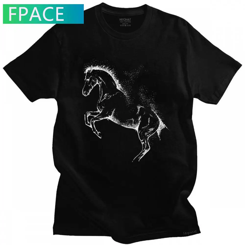 

Cool Horse T Shirt Men Soft Cotton Urban T-shirt Fashion Streetwear Tshirt Short Sleeve Animal Tee Tops Slim Fit Clothing Gift