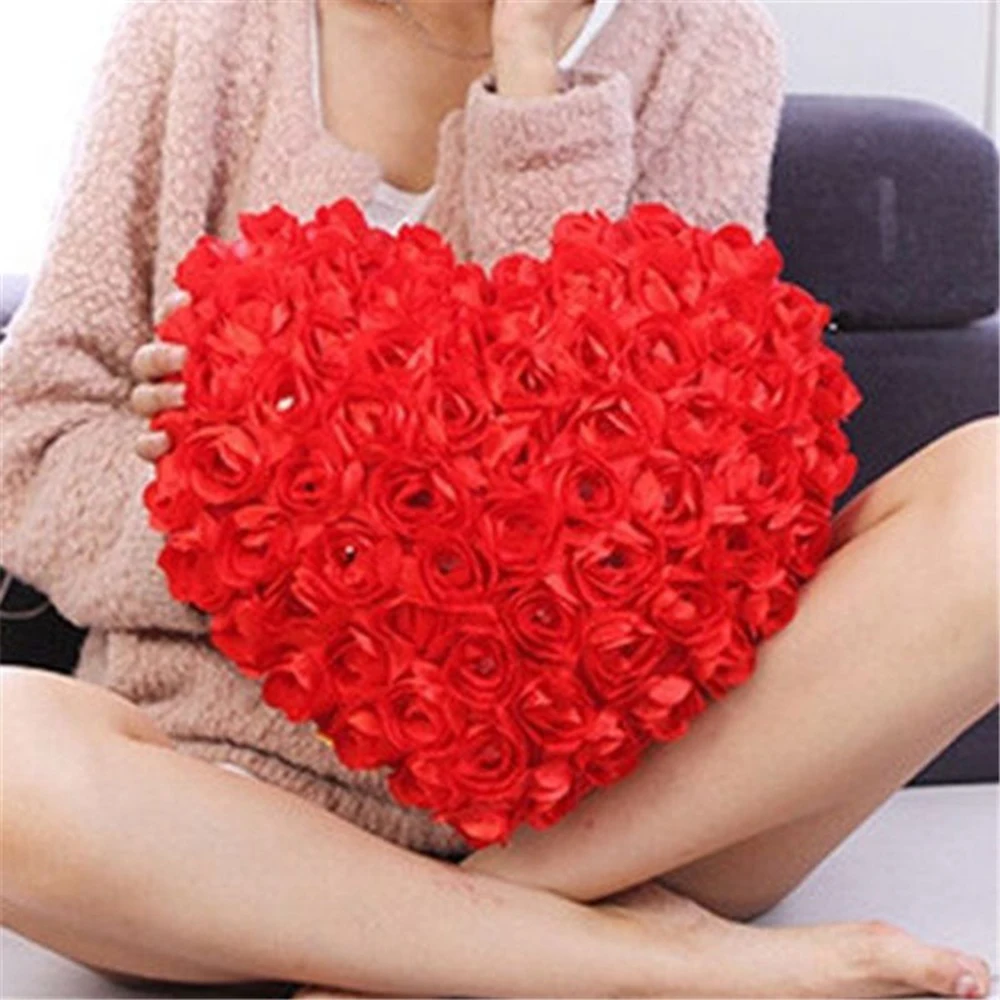 Plush Decoration Chair Pillows Rose Heart Shape Novelty Hold Home Decor Decorative Pillows Sofa Throw Pillow stuffed Plush CD008 throw pillow,plush cushion,plush pillow