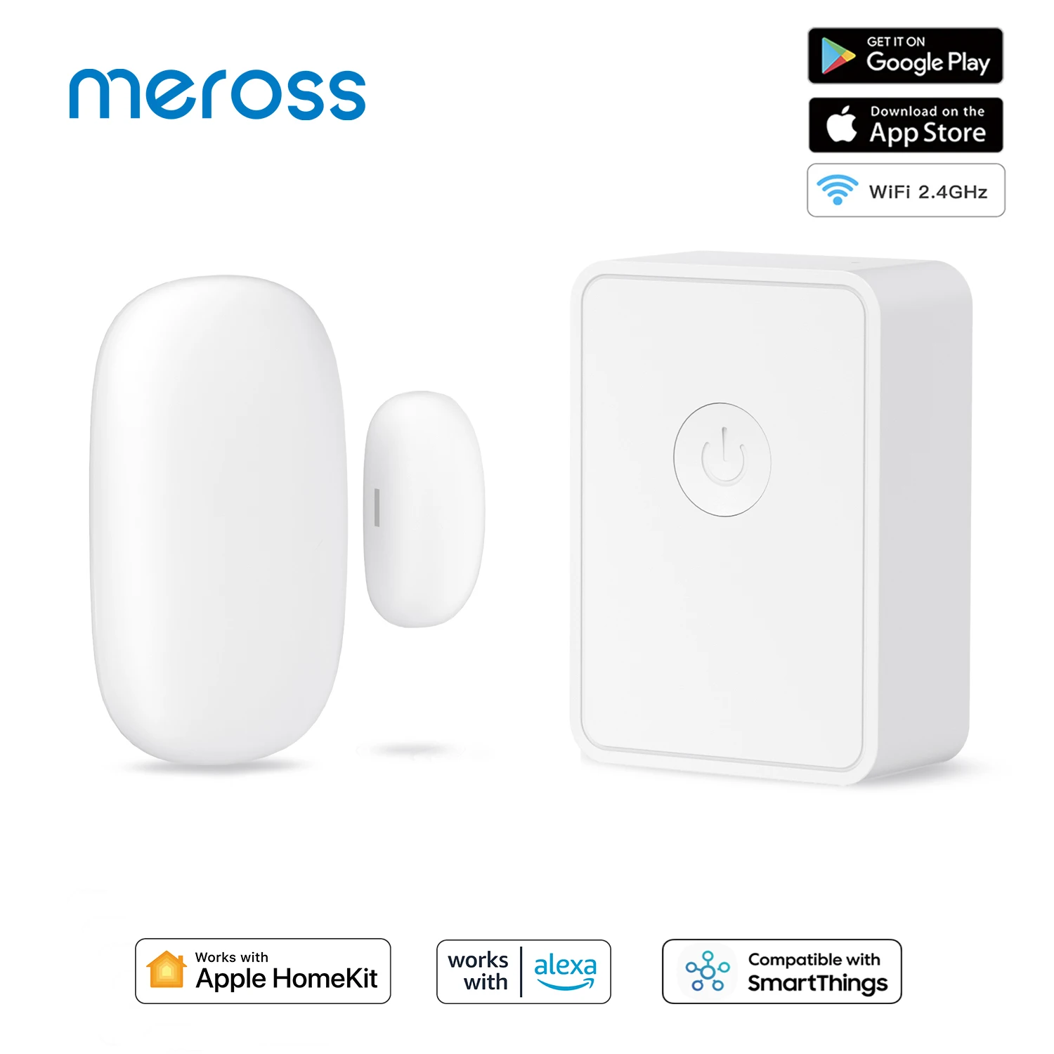 Meross HomeKit WiFi Smart Door Sensor Window Open Closed Detector Smart