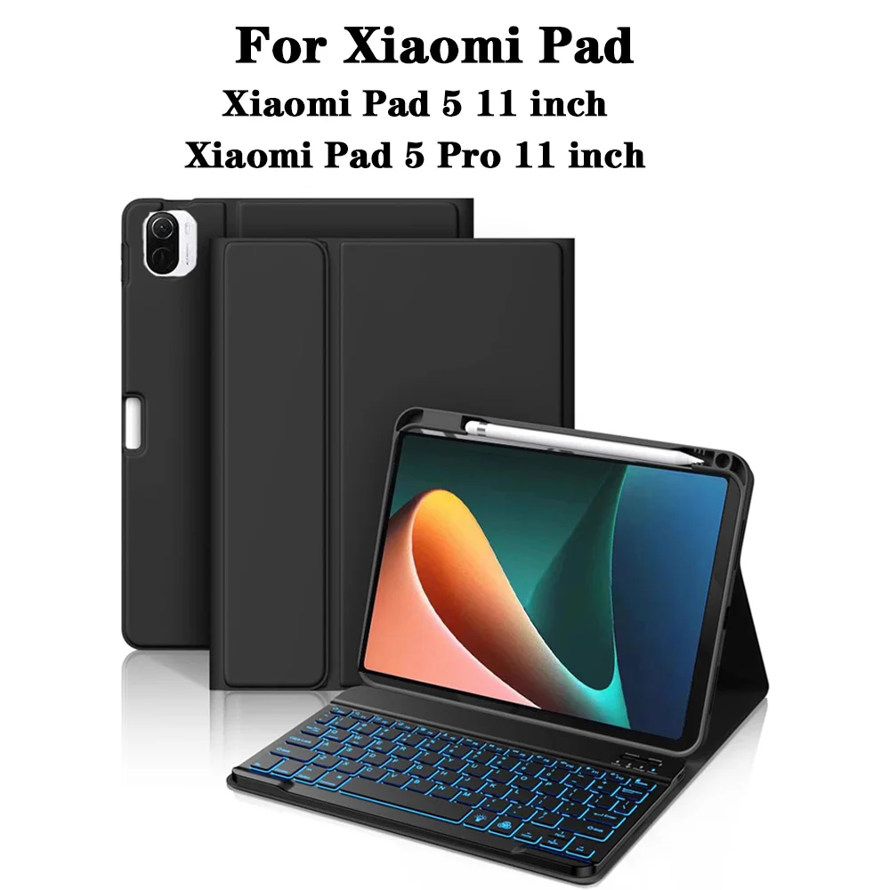 Elegant Bluetooth Keyboard Case with Pencil Holder
