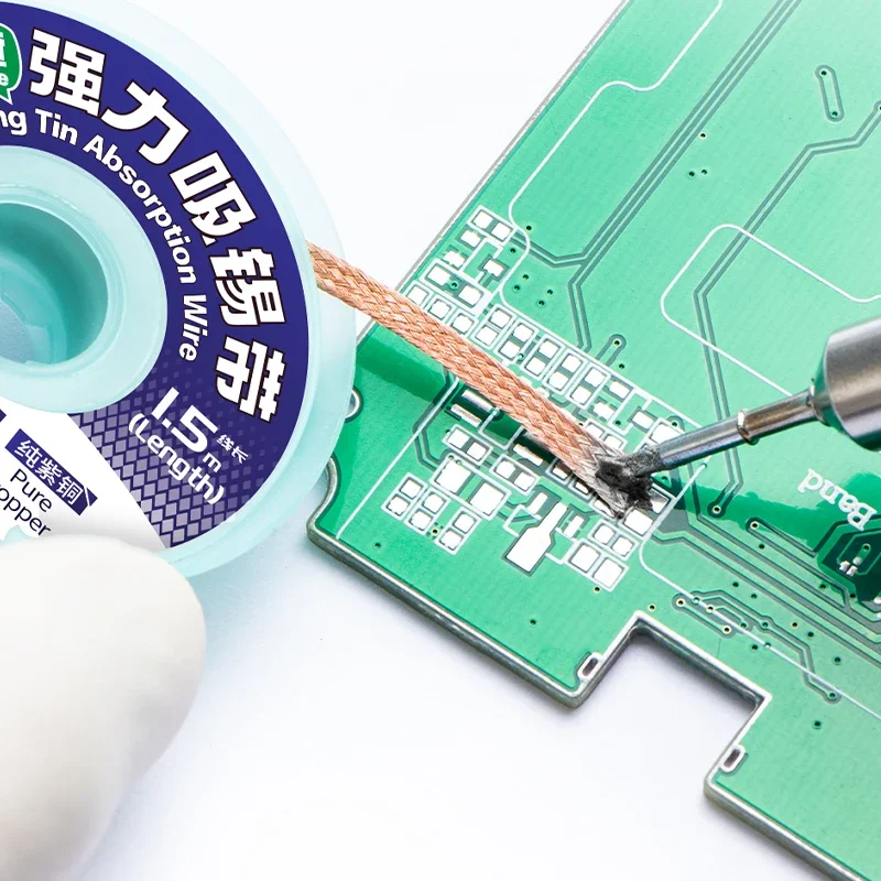 

QianLi, фитиль для удаления олова с оплеткой из медной проволоки, 2,0 мм, прочная впитывающая Оловянная лента, инструменты для ремонта телефонов