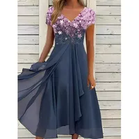 Women'S Dress Chiffon Elegant Lace Patchwork Dress Cut-Out Long Dress Bridesmaid Evening Dress   Vestidos 2025