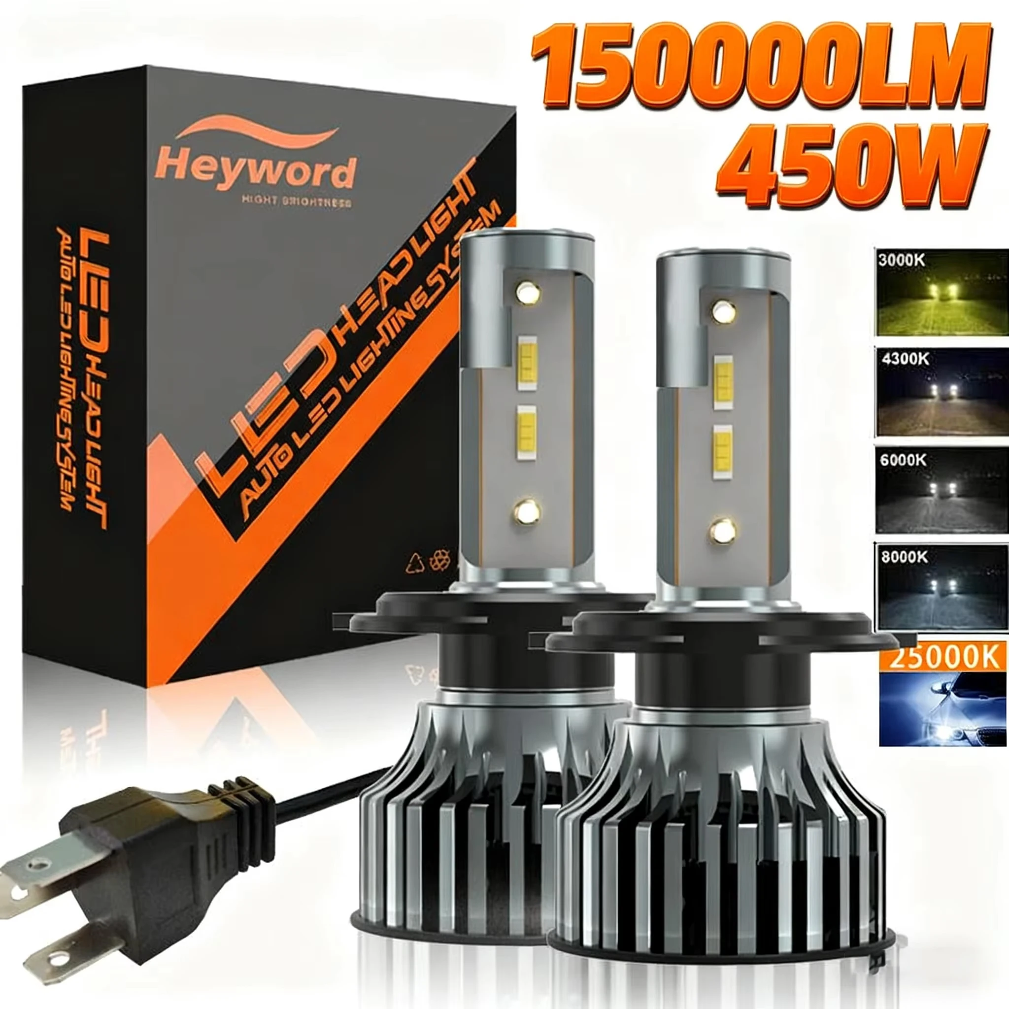 ahplベロベラン Heyword 150000lm 450W 1860 CSPチップ 3000k/4300k/6000k/8000k