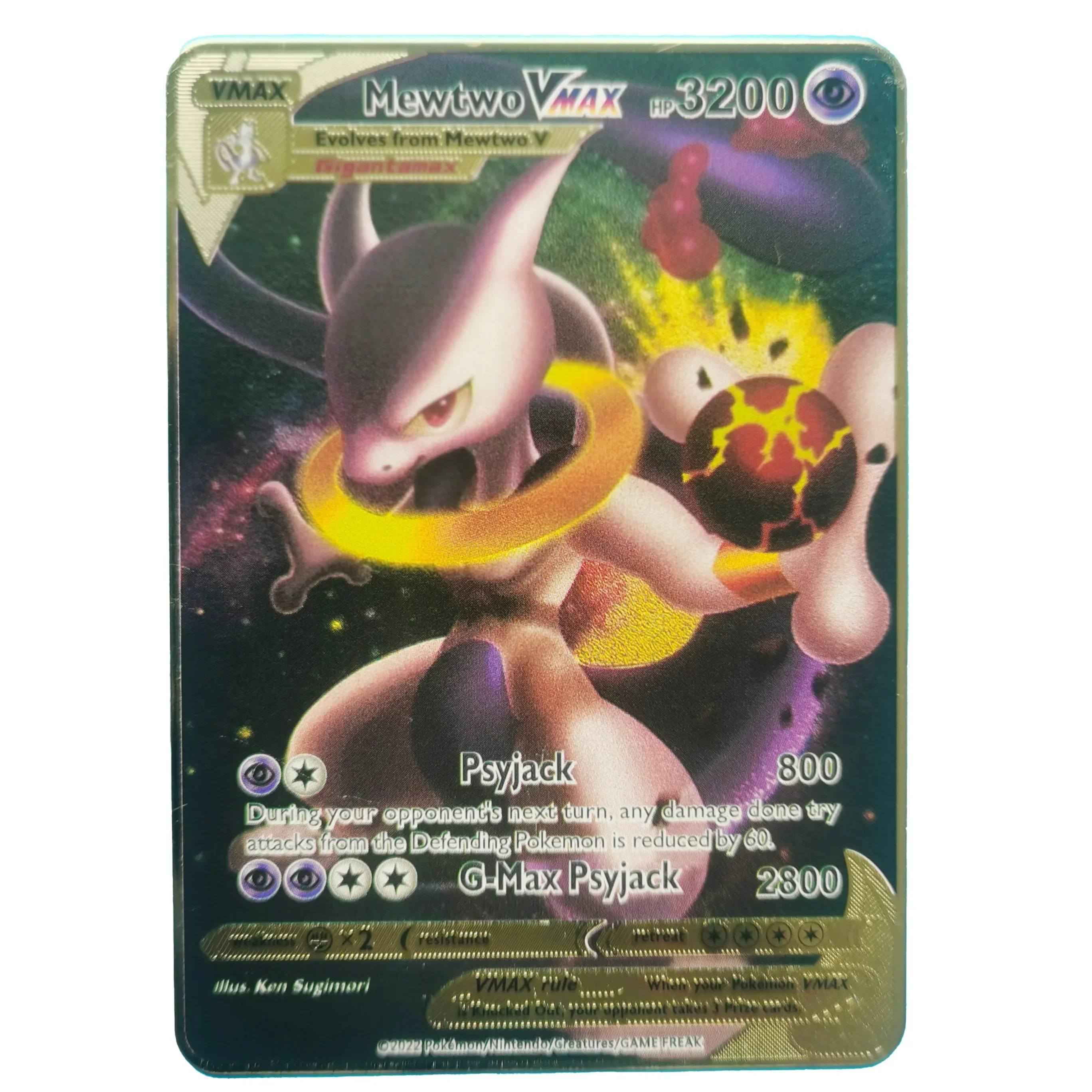 thumbnail image 1 of 2024 English Metal Card Anime Pikachu Charizard Mewtwo Blastoise Vmax Shiny Letters Game Collection Card Kids Toy Gifts, 1 of 5