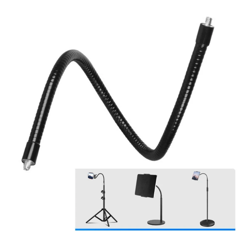 Tripod Screw Adapter 1/4 Inch Male to 3/8 Inch Male Goosenecks Hose Adjustable for Photography and Live Streaming M76A