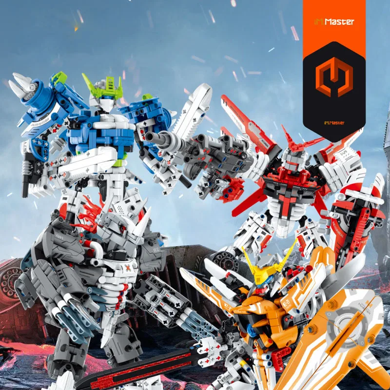 Super Robot Mobile Suit Barbatos Fuori Strada Red 00R Mech Building Block Battle Mecha Model Bricks Digimon Black Wargreymon Toys