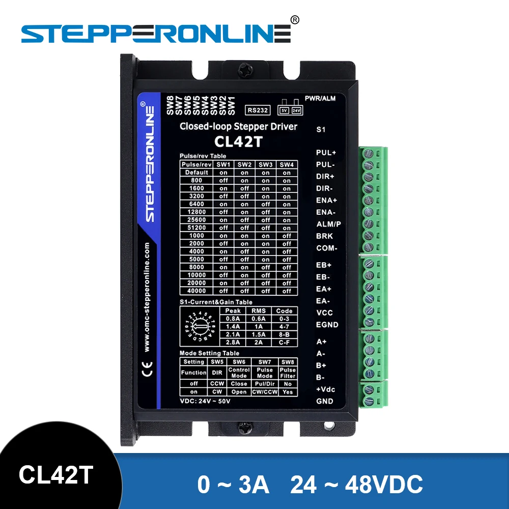 Circuito Fechado Stepper Driver Controlador Cnc para Nema 111417 Stepper Motor Cl42t 03.0a 2448vdc Nema17