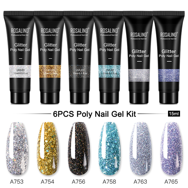 Poly Nail Gel Set For Nails Extension 15ml Gel Polish Semi Permanent Vernish Base Top Coat Gel Varnish Gel Nail Polish