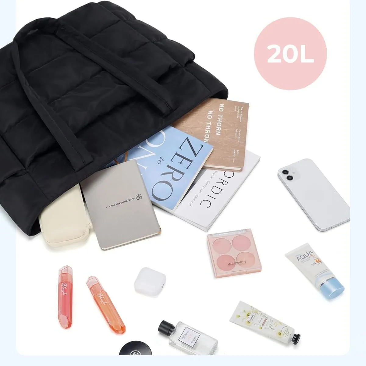 Simple Women's Shoulder Bags Large Capacity Lightweight Laptop Bag Multi Compartment Travel Bag Daily Travel