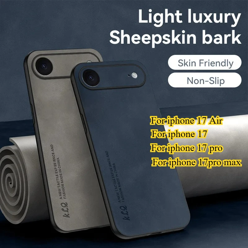 Luxury Sheepskin Leather Shockproof Bumper Case - Protective Matte Shell