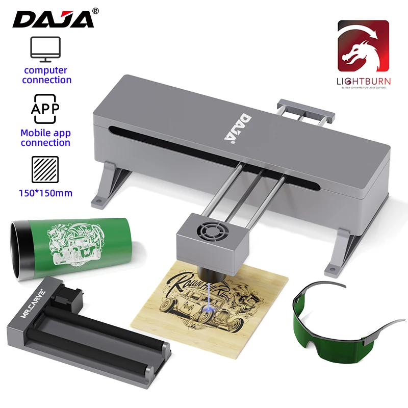 新しい DAJA DJ7 レーザー彫刻 CNC 5 ワットポータブル DIY 彫刻機塗装 