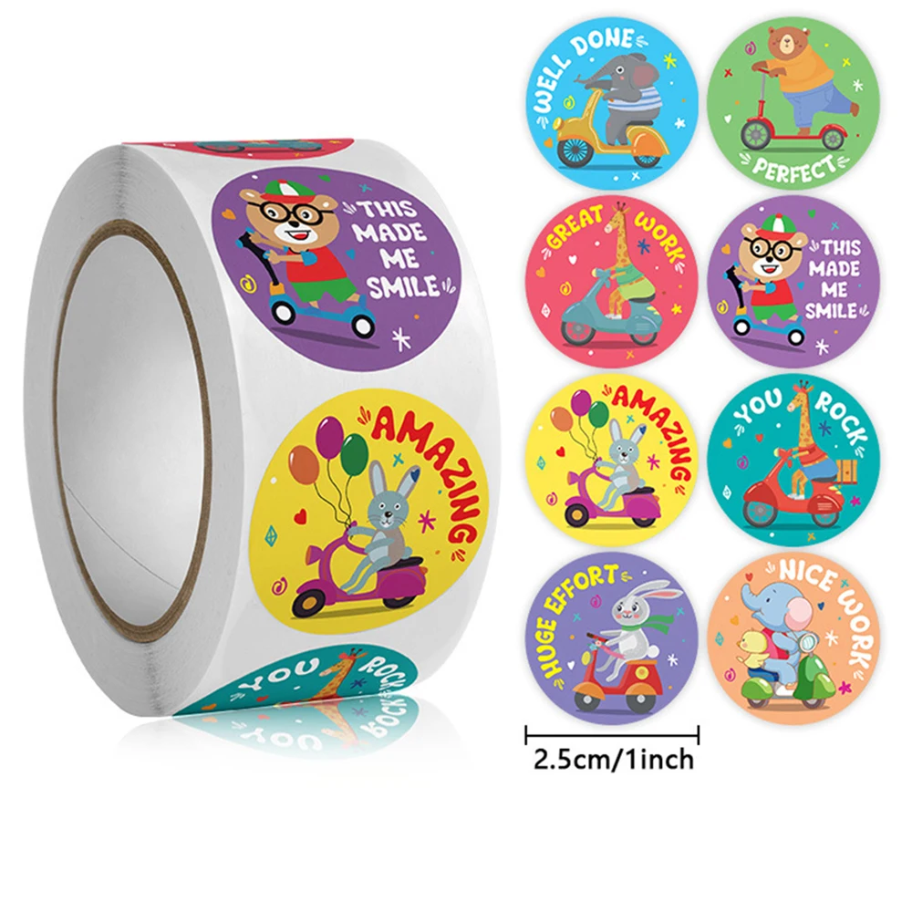 Cute Word Reward Stickers 500 Pcs Motivational Stickers Roll For School  Classroom Teacher Student Stationery Stickers Seal Label - Stationery  Sticker - AliExpress