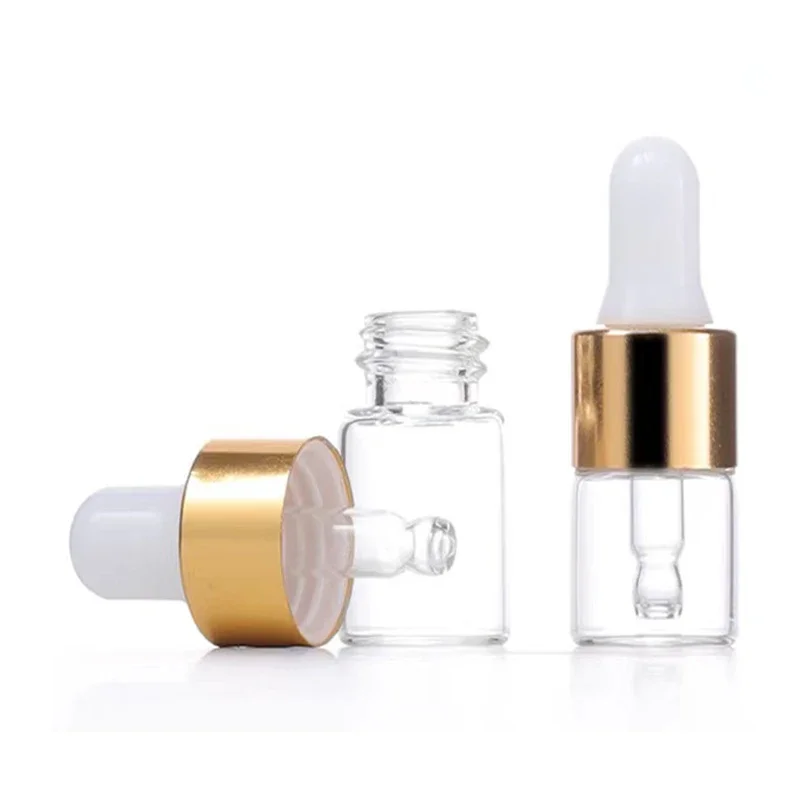 1-5ml Glass Dropper Bottle Clear Glass Bottles Empty Eye Dropper Bottles for Essential Cuticle Body Oils Tincture,50pcs,glass bottles,mini glass bottles