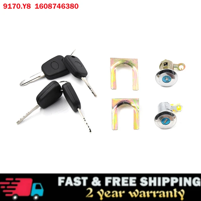 Car Cylinder Door Lock Barrel Key Set 05-14 Compatible With Peugeot 107  Citroen C1 Toyota Aygo 9170.Y8 1608746380 9135S2 9136.T0 : :  Automotive