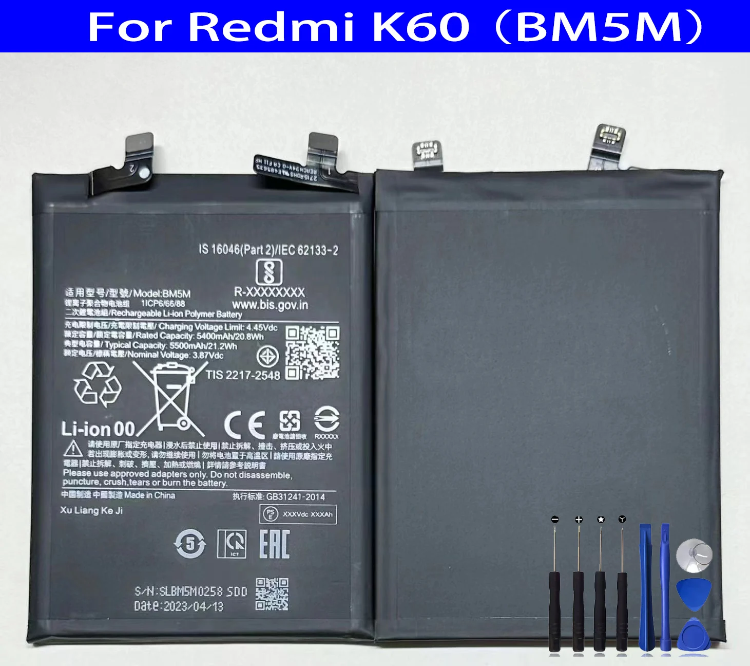 

BM5M Battery For Mi RedMi K60 Original Capacity Phone Batteries Bateria