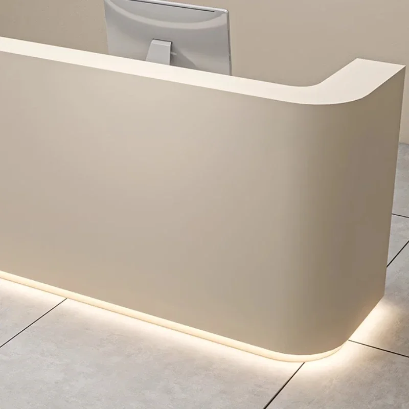 Beauty Salon Reception Desks Counter Bar Front Lectern L- Shape Cashier Reception Center Office Schreibtisch Furniture Counter
