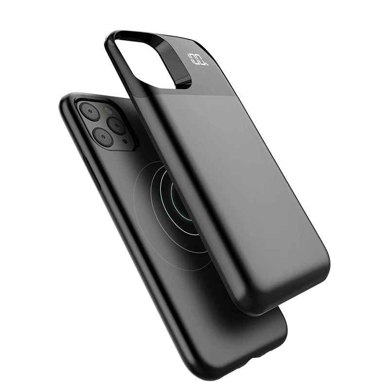 2 in 1 Wireless Charging Battery Case For iPhone 11/11 Pro/11 Pro Max Power Bank Case with Soft Edge Cover