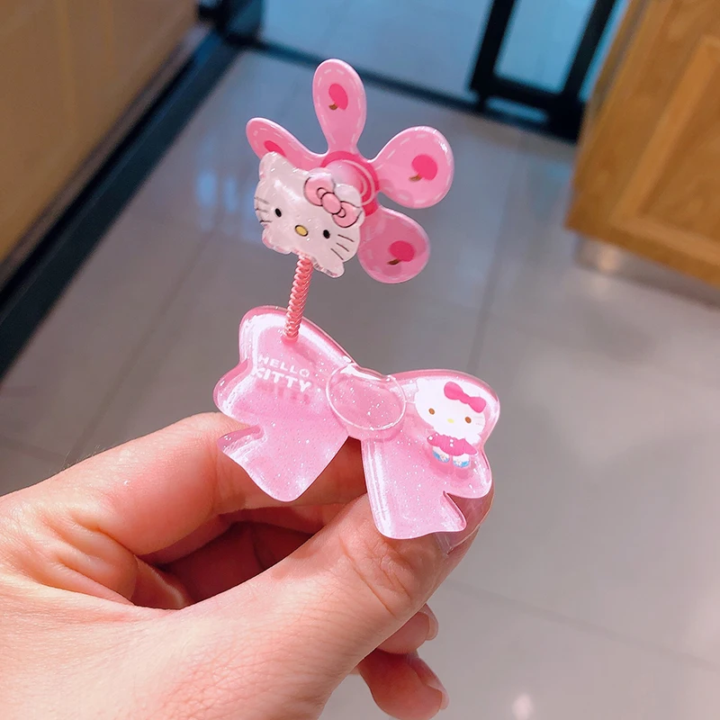 Sanrio-小さな女の子のためのヘアクリップ,漫画の形をしたヘア