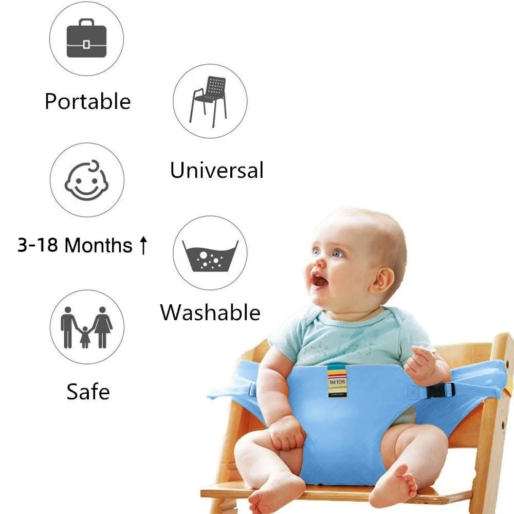 Washable Adjustable Baby Dining Chair Safety Belt