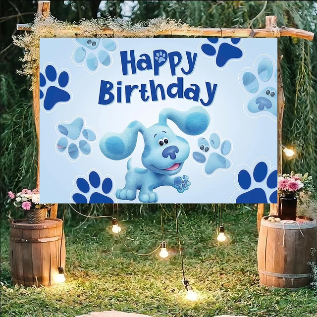 Bluey Dog Toile de fond, thème chien Bluey - Bannière de fête